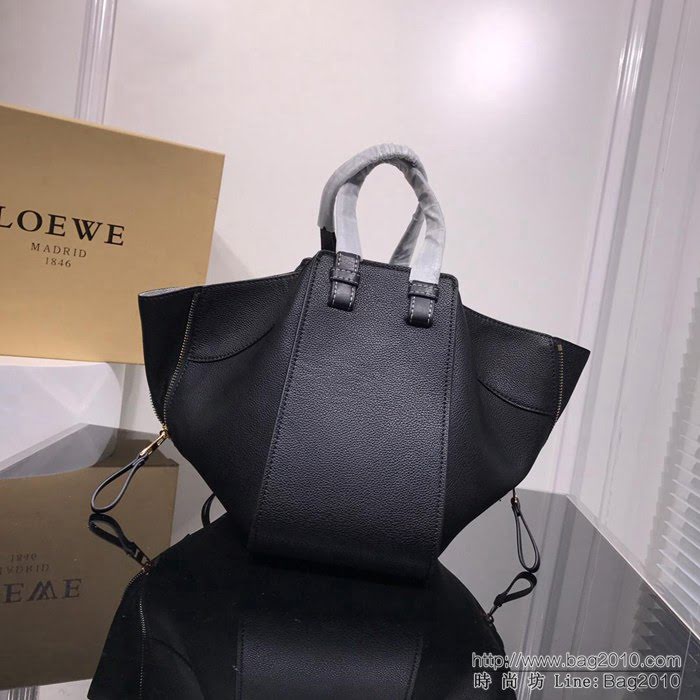 LOEWE羅意威 最新爆款 羅家Hammock系列 荔枝皮拼色 百搭款 小牛皮手提肩背包 0164  jdl1107